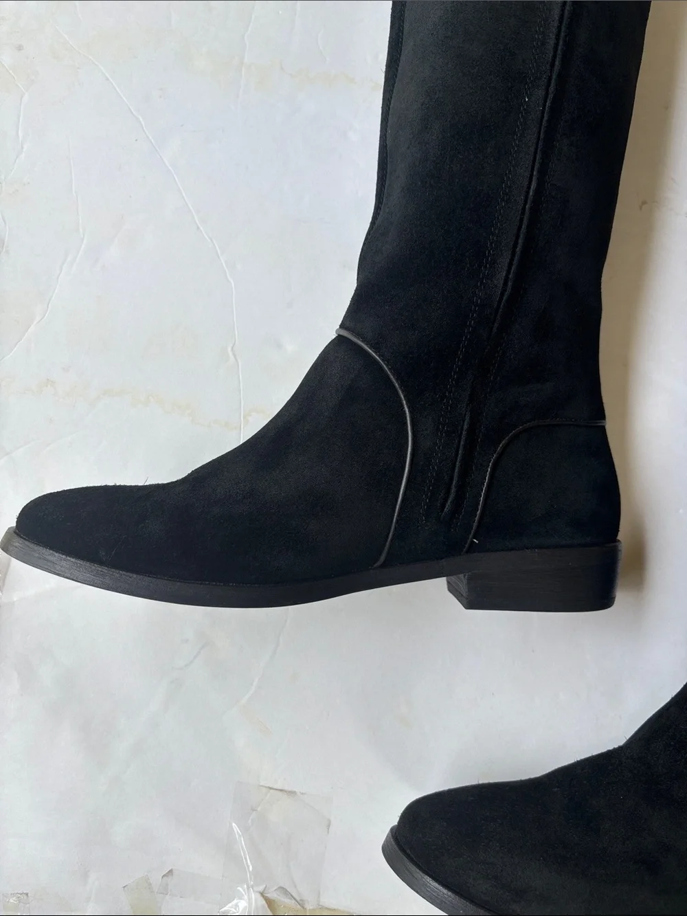 UGG Gracen Black Suede Tall Riding Boots Knee High 8.5 Cute Fall Winter Everyday